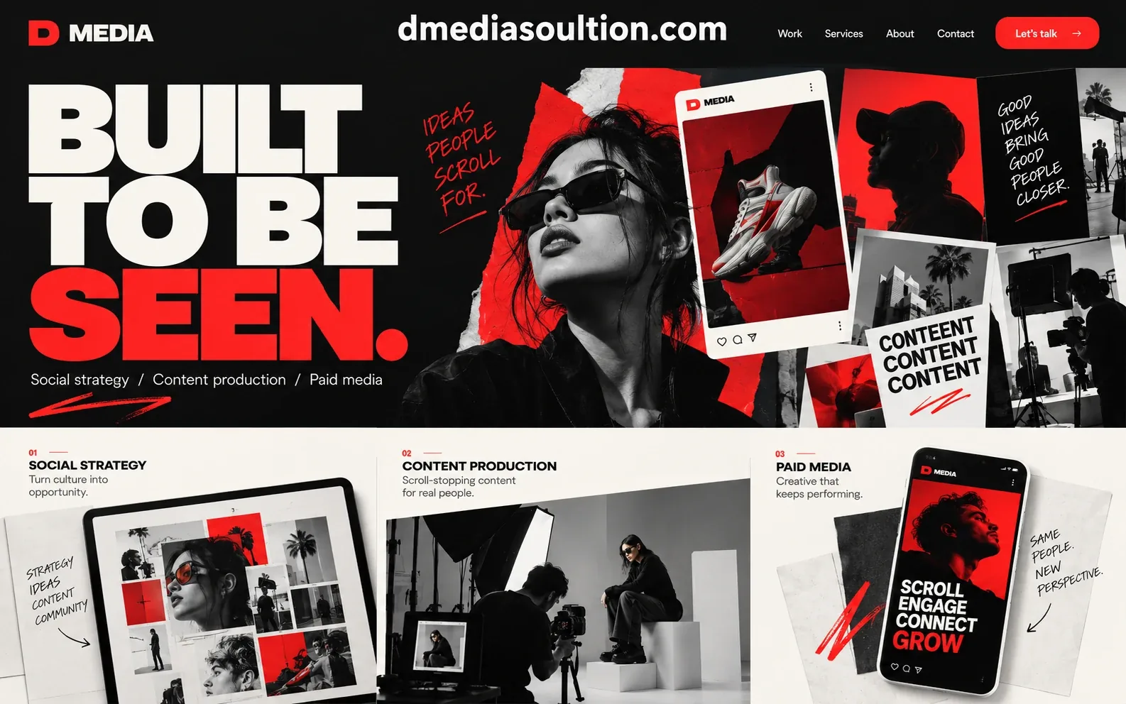 D MEDIA generated website concept — dmediasoultion.com