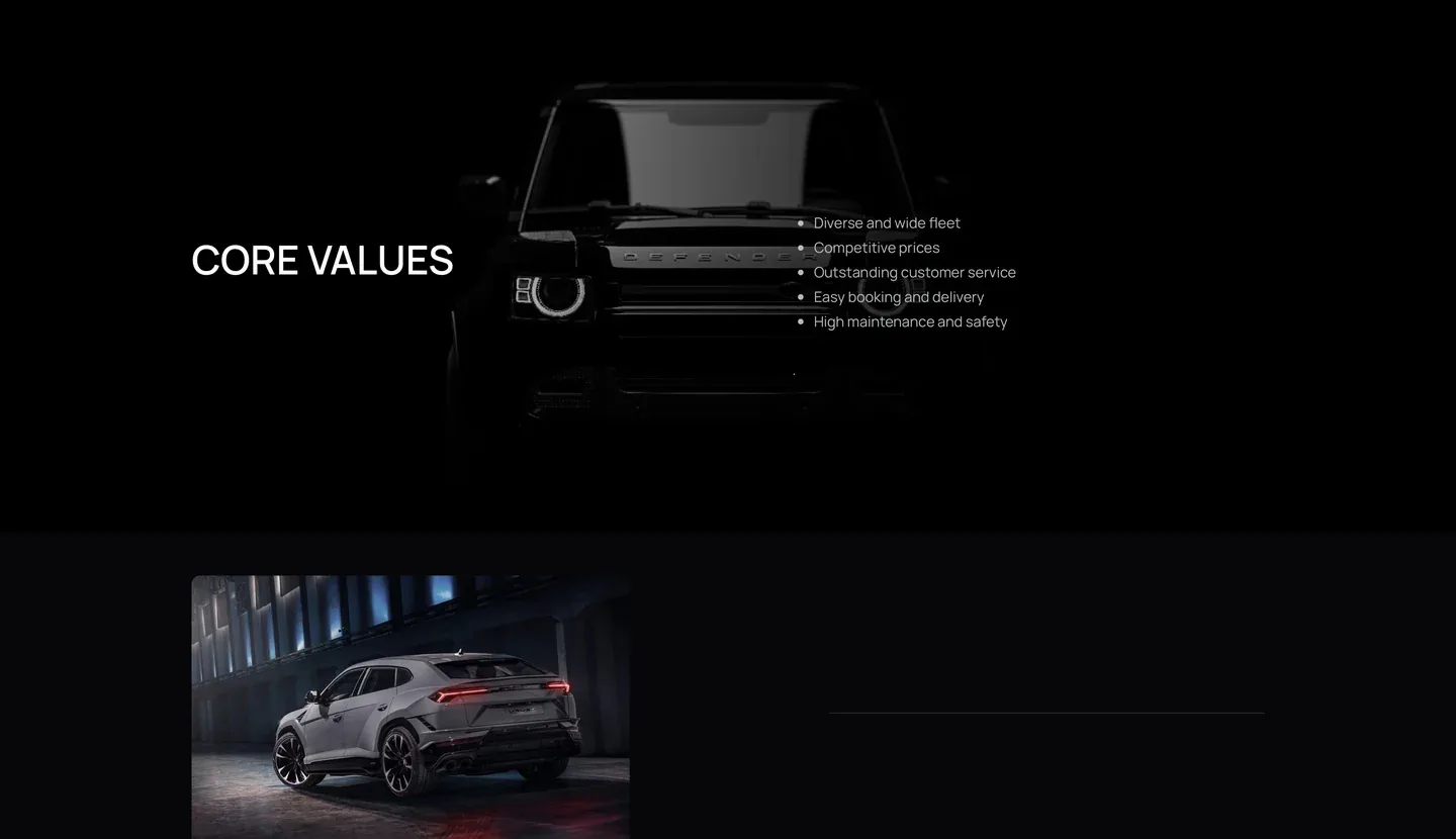 AJEEB RENT A CAR website interface 6